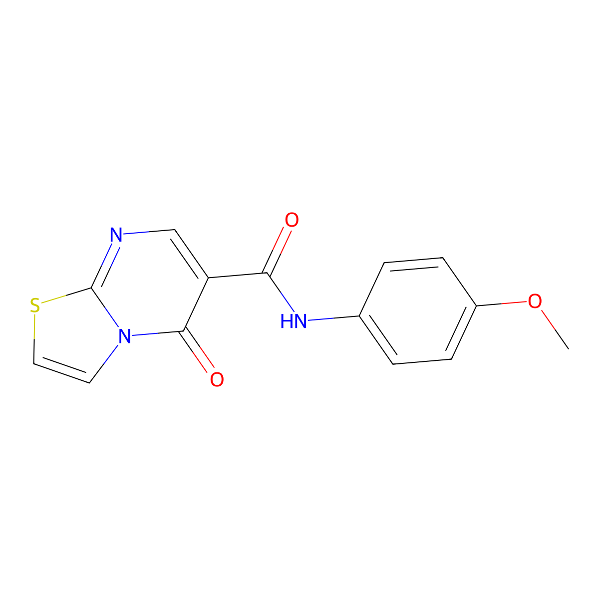 N-(4-methoxyphenyl)-5-oxo-5H-[1,3]thiazolo[3,2-a]pyrimidine-6-carboxamide molecular structure, CAS 851944-00-8
