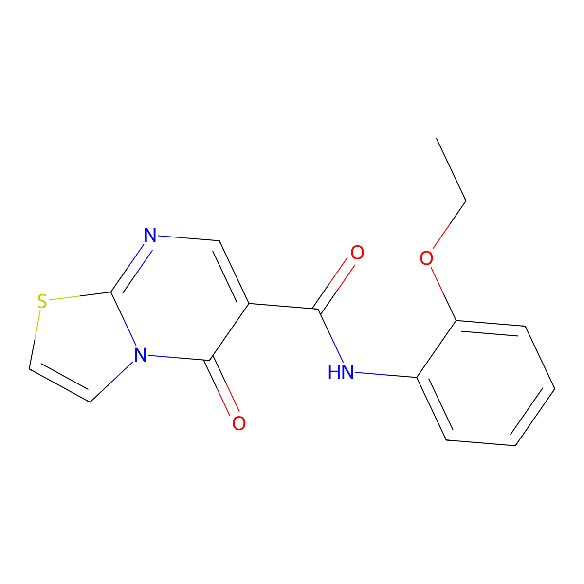N-(2-ethoxyphenyl)-5-oxo-5H-[1,3]thiazolo[3,2-a]pyrimidine-6-carboxamide molecular structure, CAS 851944-01-9