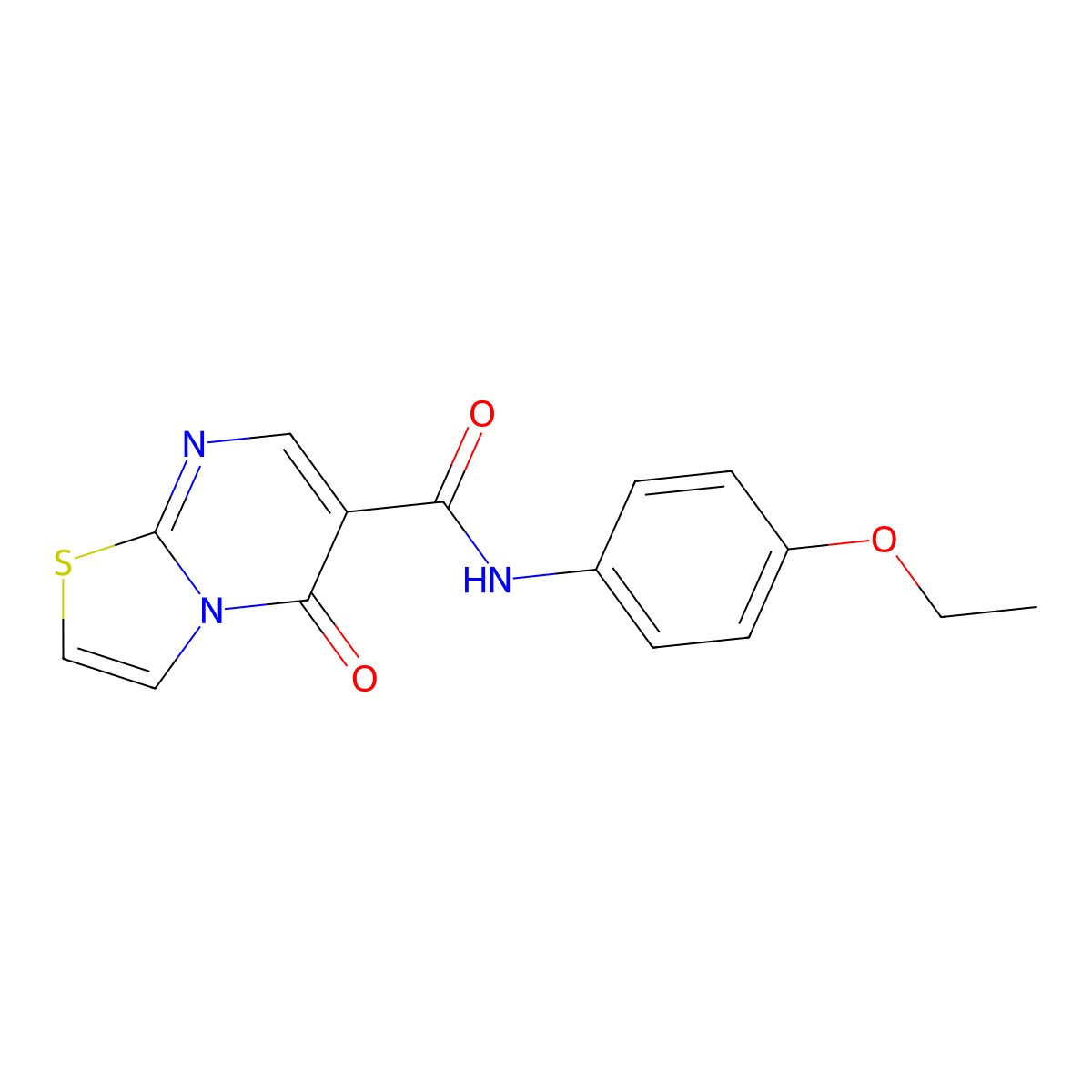 N-(4-ethoxyphenyl)-5-oxo-5H-[1,3]thiazolo[3,2-a]pyrimidine-6-carboxamide molecular structure, CAS 851944-02-0