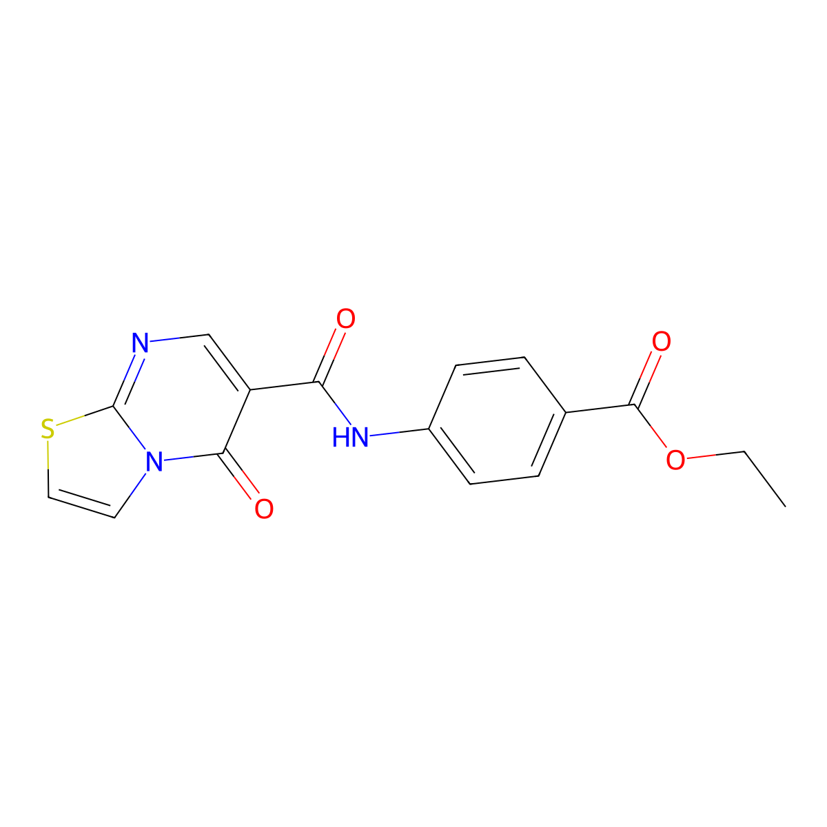 ethyl 4-(5-oxo-5H-thiazolo[3,2-a]pyrimidine-6-carboxamido)benzoate molecular structure, CAS 851944-10-0
