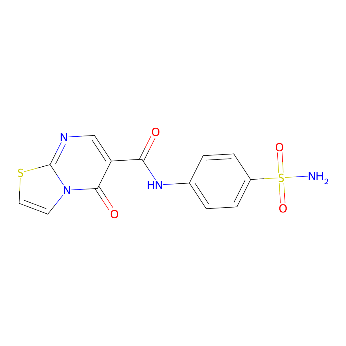 5-oxo-N-(4-sulfamoylphenyl)-5H-thiazolo[3,2-a]pyrimidine-6-carboxamide molecular structure, CAS 851944-15-5