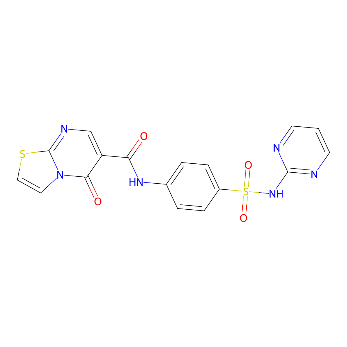 5-oxo-N-(4-(N-(pyrimidin-2-yl)sulfamoyl)phenyl)-5H-thiazolo[3,2-a]pyrimidine-6-carboxamide molecular structure, CAS 851944-16-6