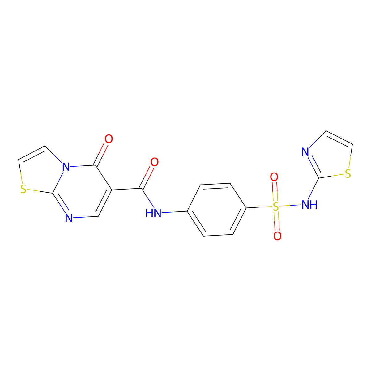 5-oxo-N-(4-(N-(thiazol-2-yl)sulfamoyl)phenyl)-5H-thiazolo[3,2-a]pyrimidine-6-carboxamide molecular structure, CAS 851944-19-9