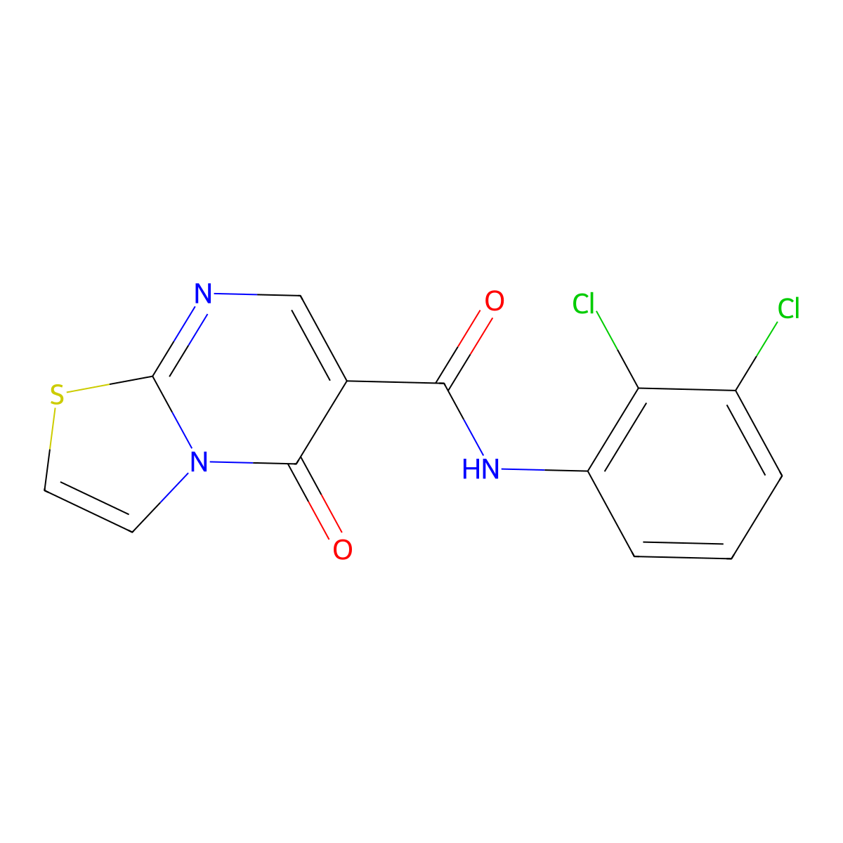 N-(2,3-dichlorophenyl)-5-oxo-5H-thiazolo[3,2-a]pyrimidine-6-carboxamide molecular structure, CAS 851944-22-4