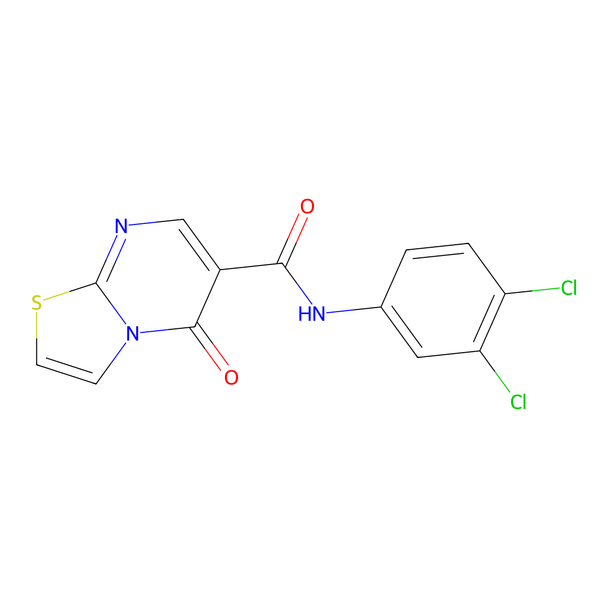 N-(3,4-dichlorophenyl)-5-oxo-5H-thiazolo[3,2-a]pyrimidine-6-carboxamide molecular structure, CAS 851944-24-6