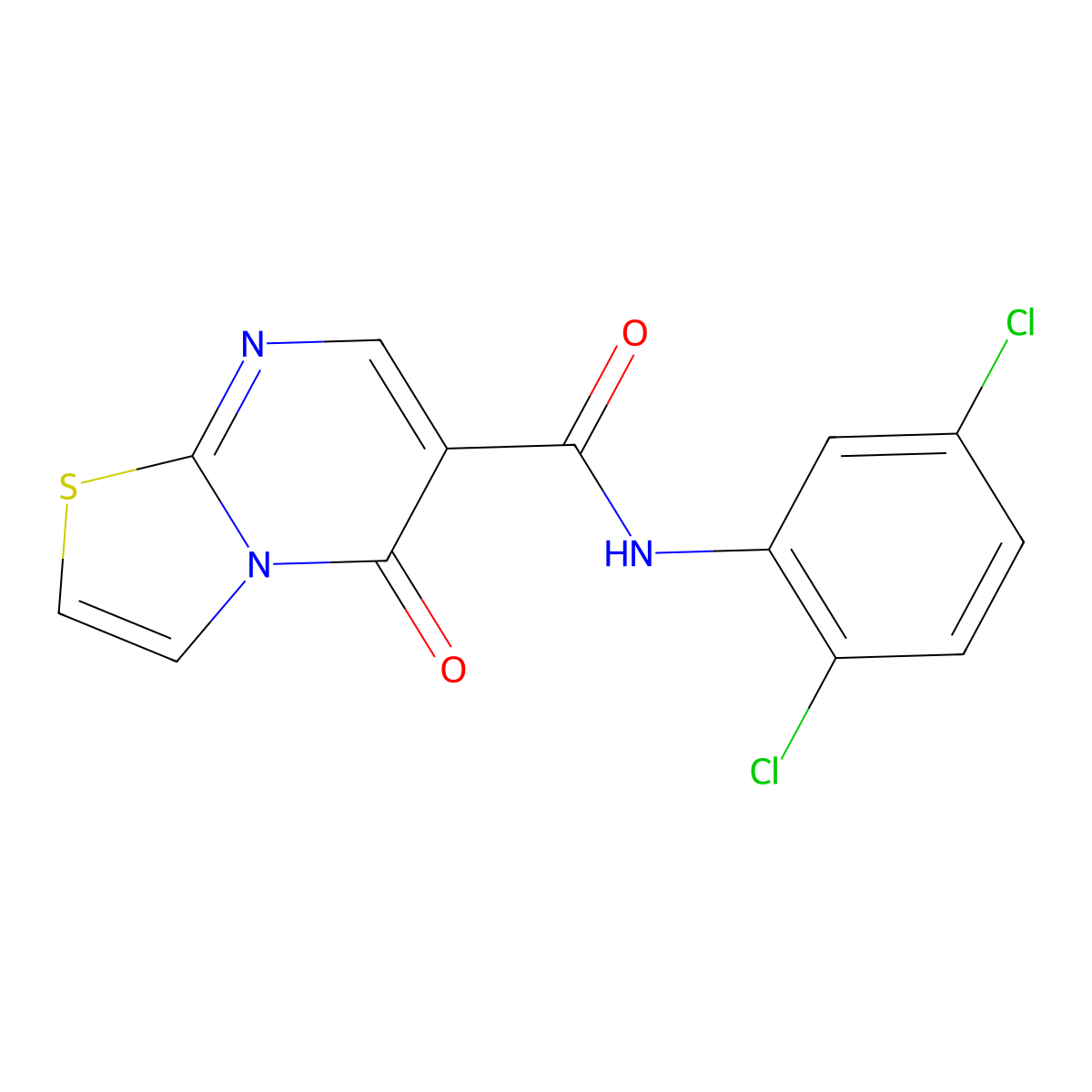 N-(2,5-dichlorophenyl)-5-oxo-5H-[1,3]thiazolo[3,2-a]pyrimidine-6-carboxamide molecular structure, CAS 851944-25-7