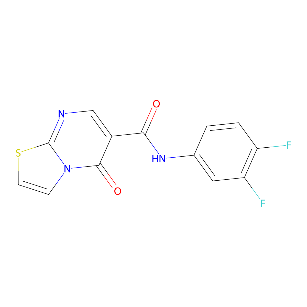 N-(3,4-difluorophenyl)-5-oxo-5H-thiazolo[3,2-a]pyrimidine-6-carboxamide molecular structure, CAS 851944-27-9