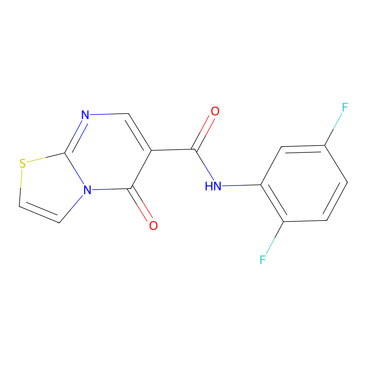 N-(2,5-difluorophenyl)-5-oxo-5H-thiazolo[3,2-a]pyrimidine-6-carboxamide molecular structure, CAS 851944-28-0