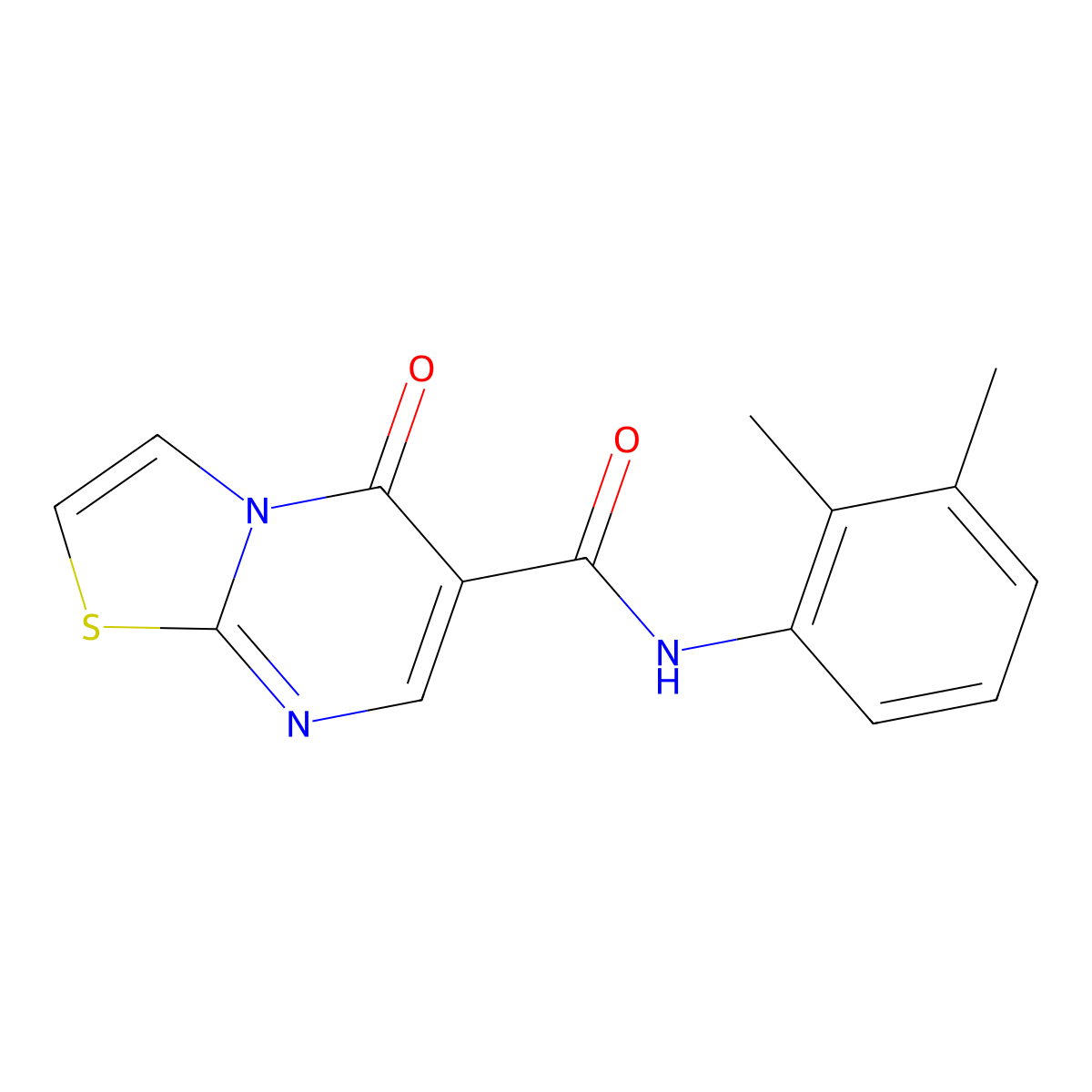 N-(2,3-dimethylphenyl)-5-oxo-[1,3]thiazolo[3,2-a]pyrimidine-6-carboxamide molecular structure, CAS 851944-31-5