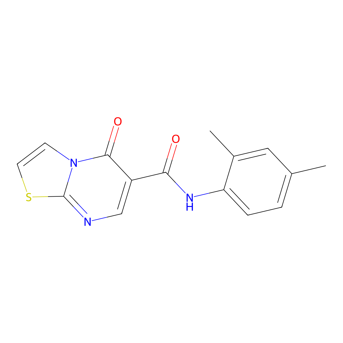 N-(2,4-dimethylphenyl)-5-oxo-5H-[1,3]thiazolo[3,2-a]pyrimidine-6-carboxamide molecular structure, CAS 851944-32-6