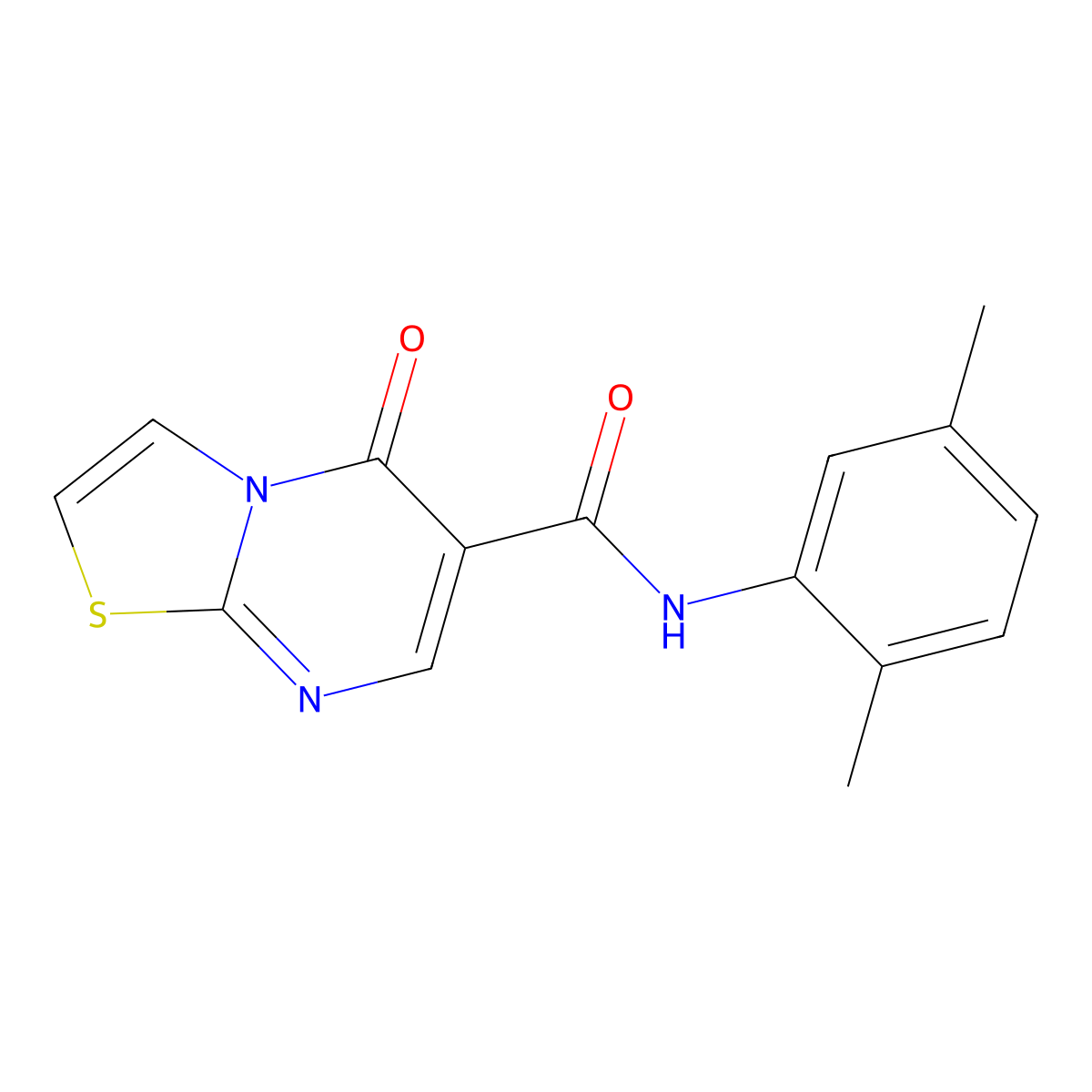 N-(2,5-dimethylphenyl)-5-oxo-5H-[1,3]thiazolo[3,2-a]pyrimidine-6-carboxamide molecular structure, CAS 851944-33-7