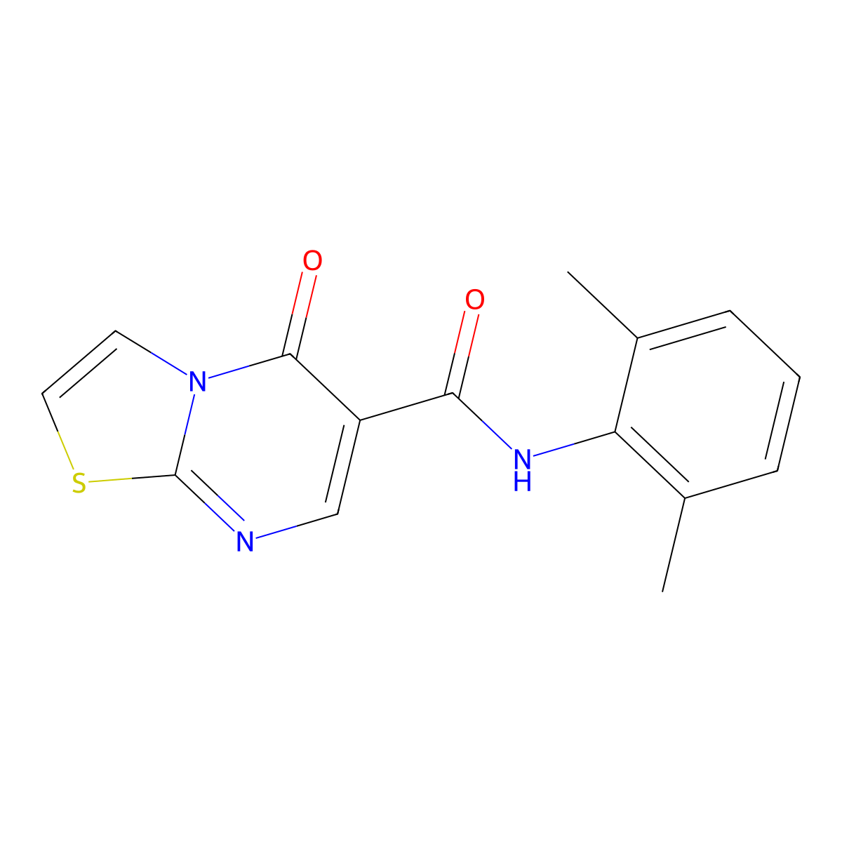 N-(2,6-dimethylphenyl)-5-oxo-5H-[1,3]thiazolo[3,2-a]pyrimidine-6-carboxamide molecular structure, CAS 851944-35-9