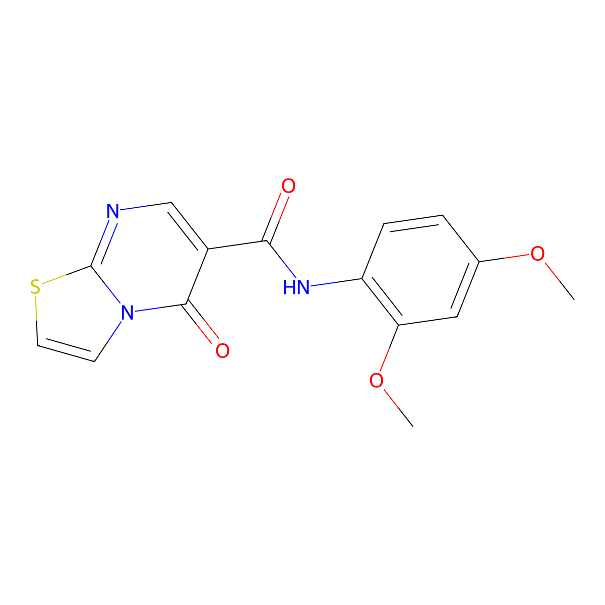 N-(2,4-dimethoxyphenyl)-5-oxo-5H-[1,3]thiazolo[3,2-a]pyrimidine-6-carboxamide molecular structure, CAS 851944-38-2