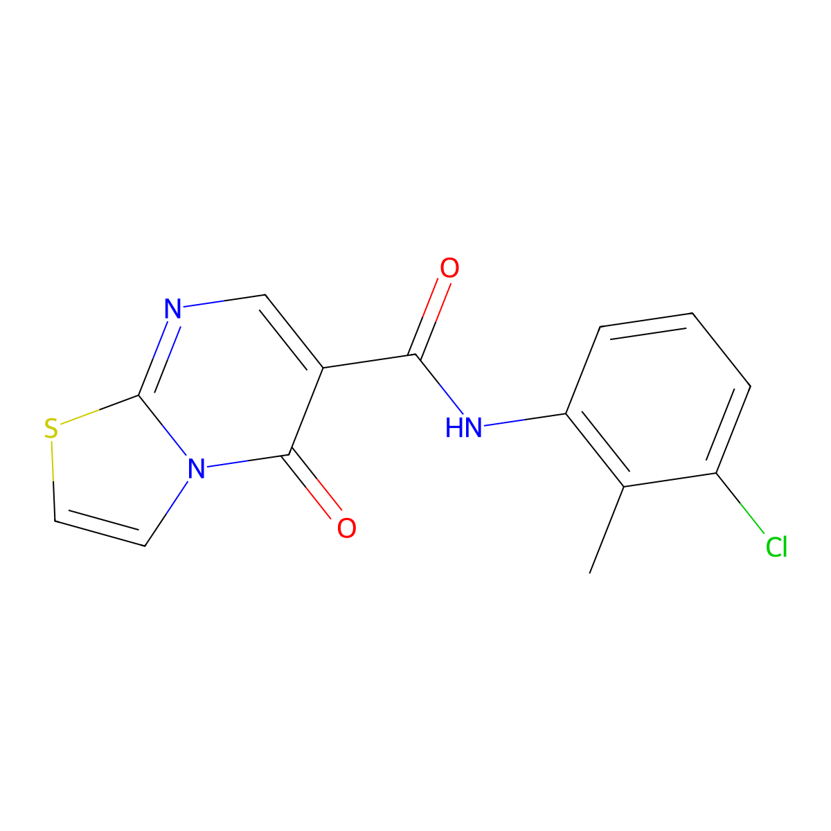 N-(3-chloro-2-methylphenyl)-5-oxo-5H-[1,3]thiazolo[3,2-a]pyrimidine-6-carboxamide molecular structure, CAS 851944-43-9