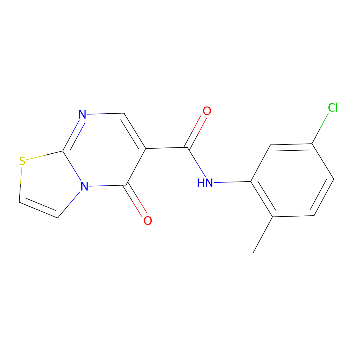 N-(5-chloro-2-methylphenyl)-5-oxo-5H-thiazolo[3,2-a]pyrimidine-6-carboxamide molecular structure, CAS 851944-44-0
