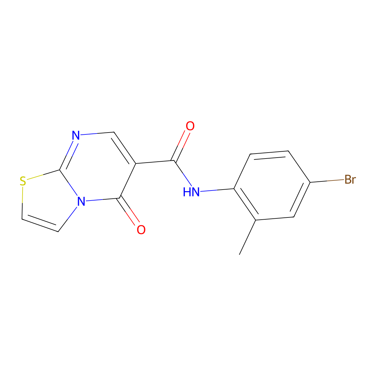 N-(4-bromo-2-methylphenyl)-5-oxo-5H-thiazolo[3,2-a]pyrimidine-6-carboxamide molecular structure, CAS 851944-47-3