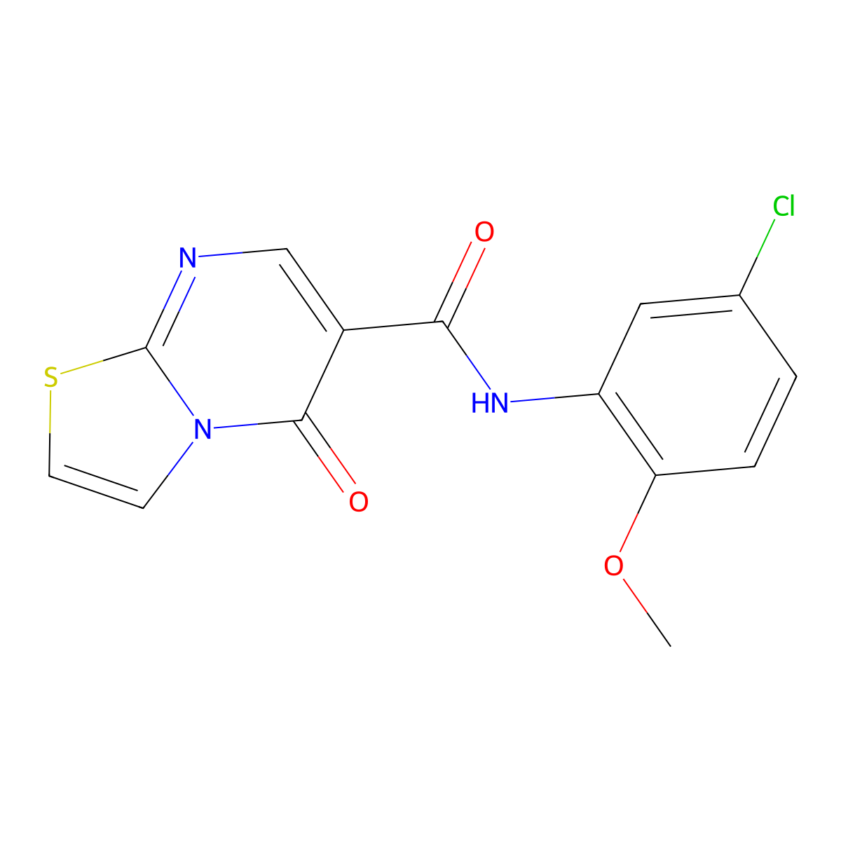 N-(5-chloro-2-methoxyphenyl)-5-oxo-5H-[1,3]thiazolo[3,2-a]pyrimidine-6-carboxamide molecular structure, CAS 851944-52-0