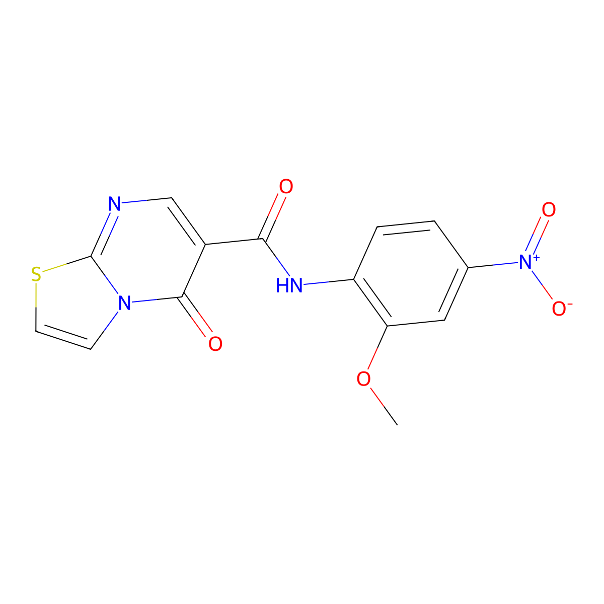 N-(2-methoxy-4-nitrophenyl)-5-oxo-5H-thiazolo[3,2-a]pyrimidine-6-carboxamide molecular structure, CAS 851944-54-2