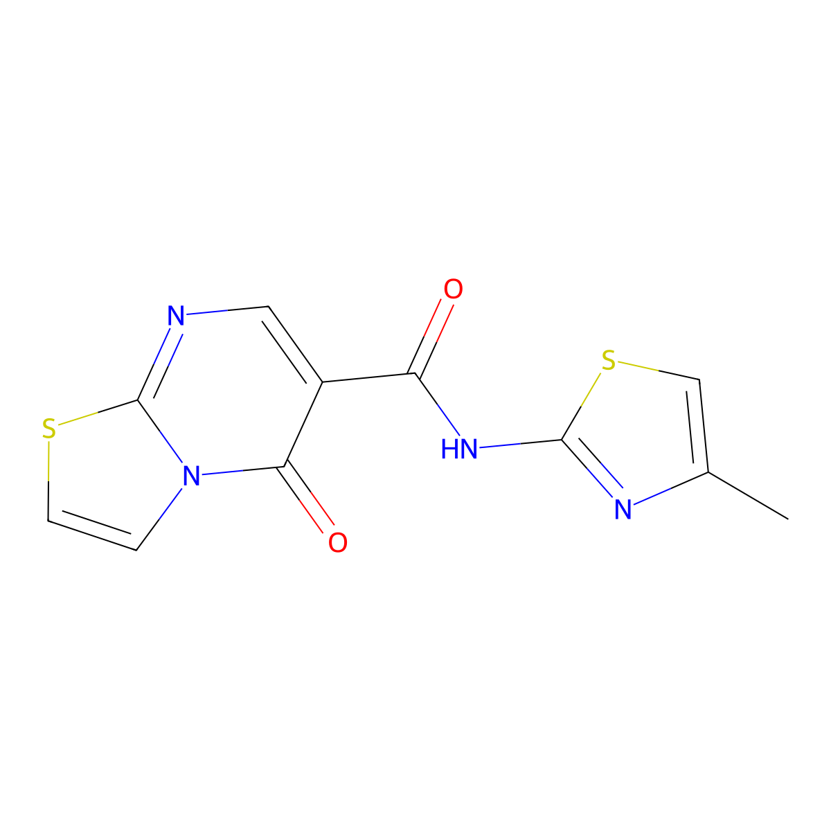 N-(4-methylthiazol-2-yl)-5-oxo-5H-thiazolo[3,2-a]pyrimidine-6-carboxamide molecular structure, CAS 851944-60-0