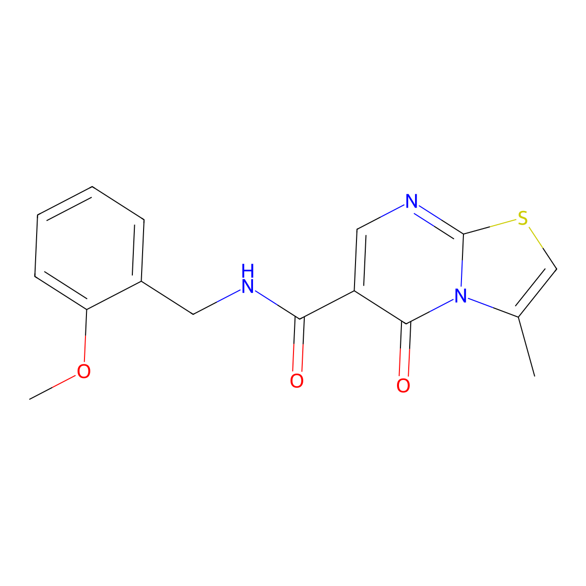 N-(2-methoxybenzyl)-3-methyl-5-oxo-5H-thiazolo[3,2-a]pyrimidine-6-carboxamide molecular structure, CAS 851944-73-5