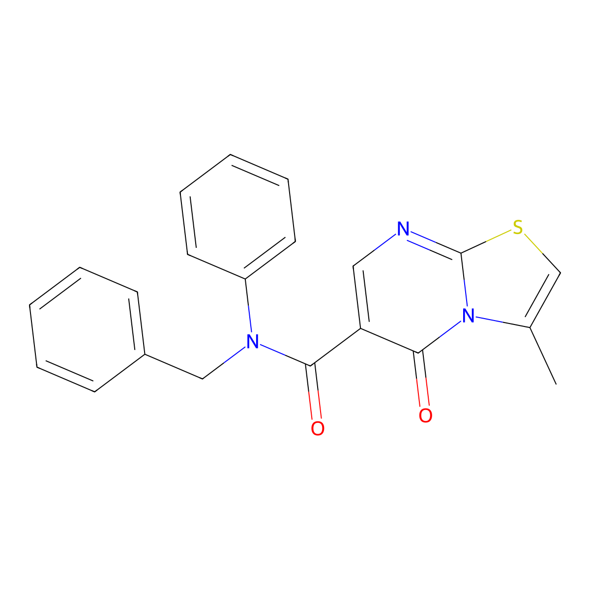N-benzyl-3-methyl-5-oxo-N-phenyl-5H-thiazolo[3,2-a]pyrimidine-6-carboxamide molecular structure, CAS 851944-89-3