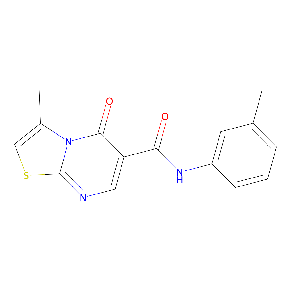 3-methyl-5-oxo-N-(m-tolyl)-5H-thiazolo[3,2-a]pyrimidine-6-carboxamide molecular structure, CAS 851944-97-3