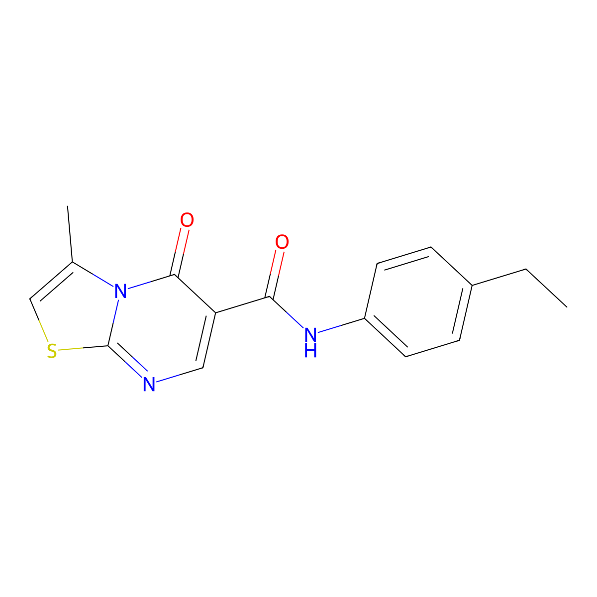 N-(4-ethylphenyl)-3-methyl-5-oxo-[1,3]thiazolo[3,2-a]pyrimidine-6-carboxamide molecular structure, CAS 851945-00-1