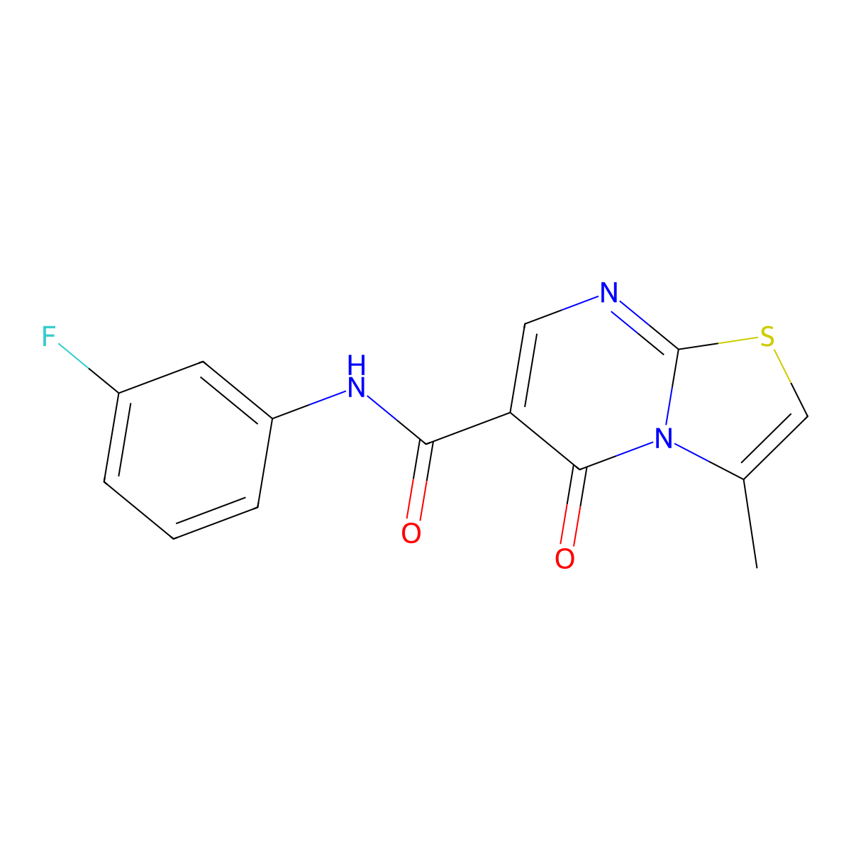 N-(3-fluorophenyl)-3-methyl-5-oxo-5H-[1,3]thiazolo[3,2-a]pyrimidine-6-carboxamide molecular structure, CAS 851945-04-5
