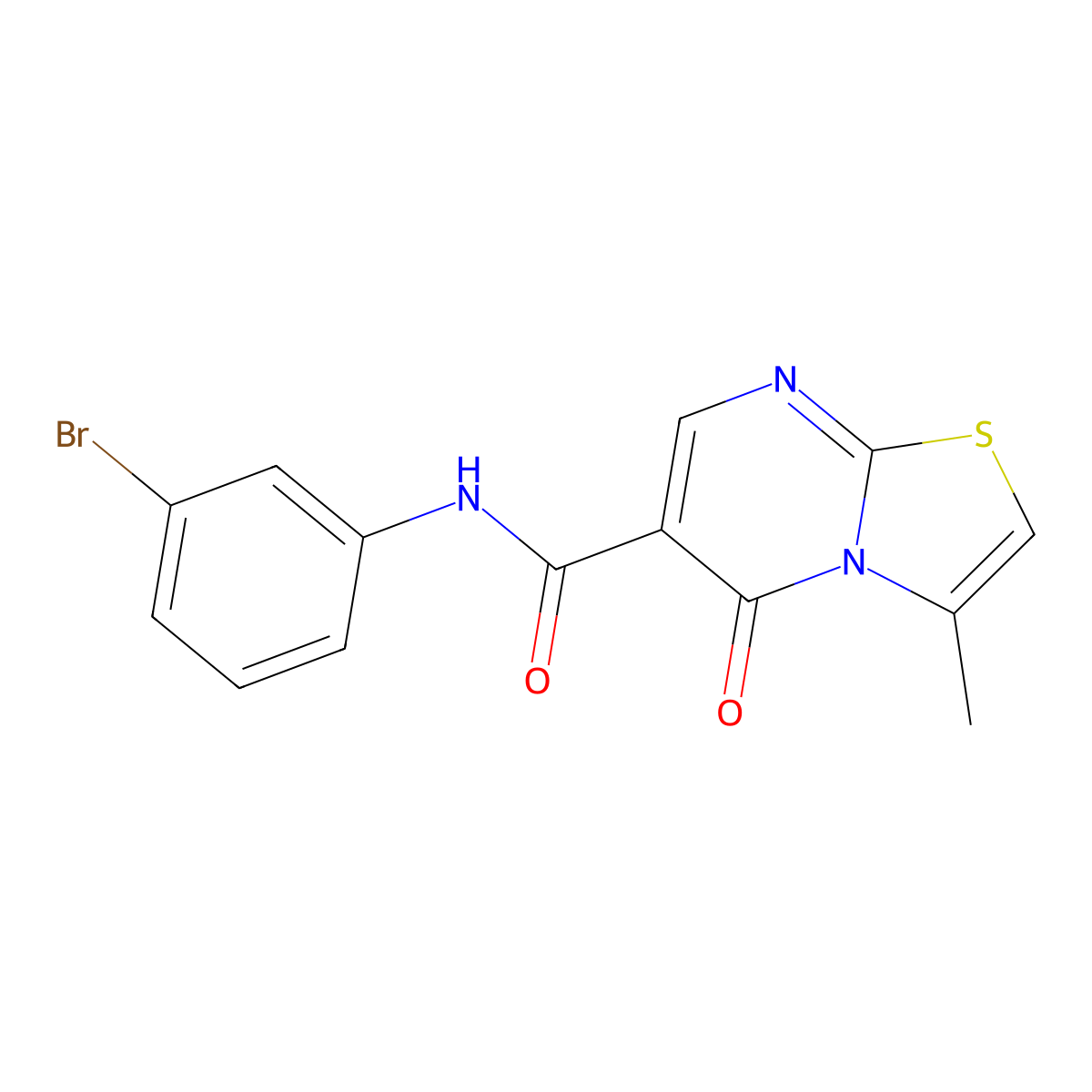 N-(3-bromophenyl)-3-methyl-5-oxo-5H-[1,3]thiazolo[3,2-a]pyrimidine-6-carboxamide molecular structure, CAS 851945-09-0