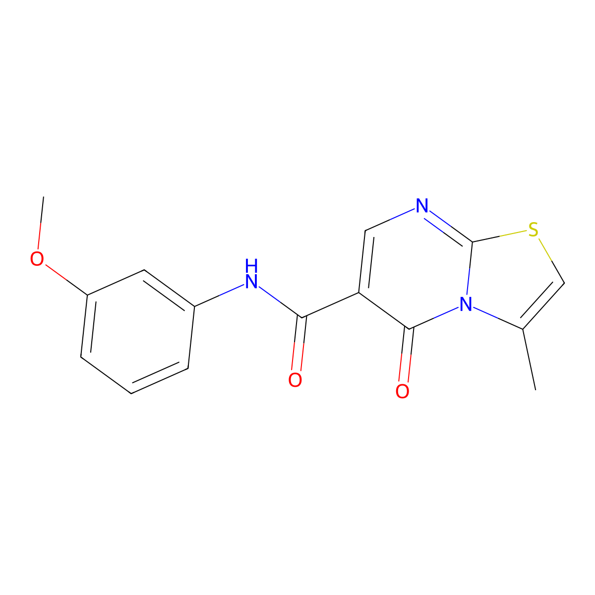 N-(3-methoxyphenyl)-3-methyl-5-oxo-5H-[1,3]thiazolo[3,2-a]pyrimidine-6-carboxamide molecular structure, CAS 851945-17-0