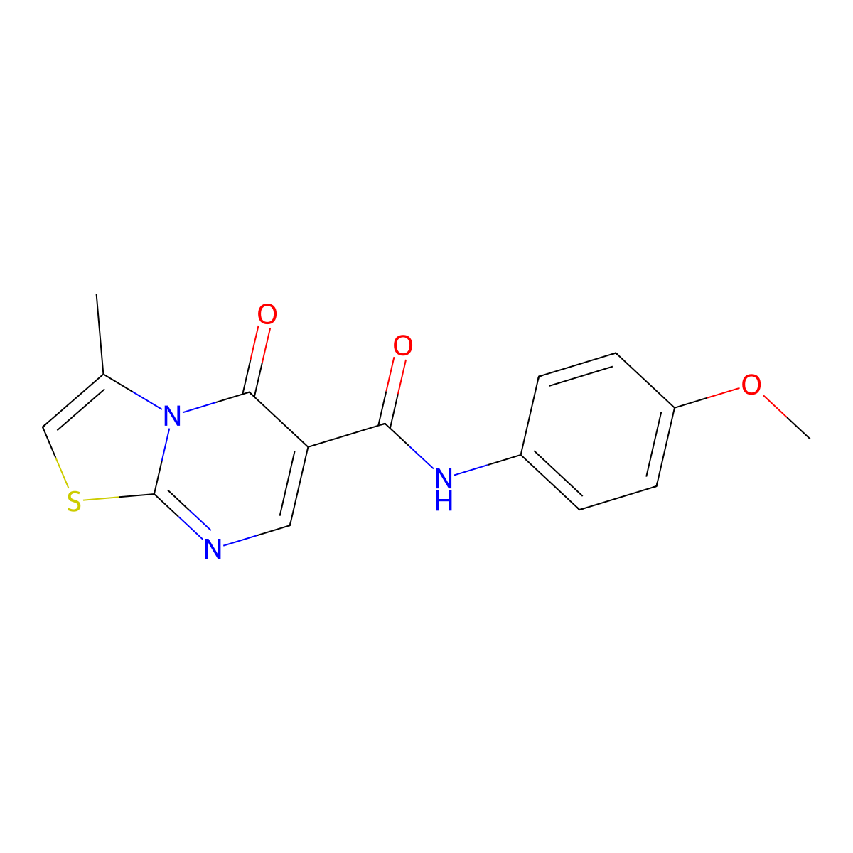 N-(4-methoxyphenyl)-3-methyl-5-oxo-5H-[1,3]thiazolo[3,2-a]pyrimidine-6-carboxamide molecular structure, CAS 851945-18-1