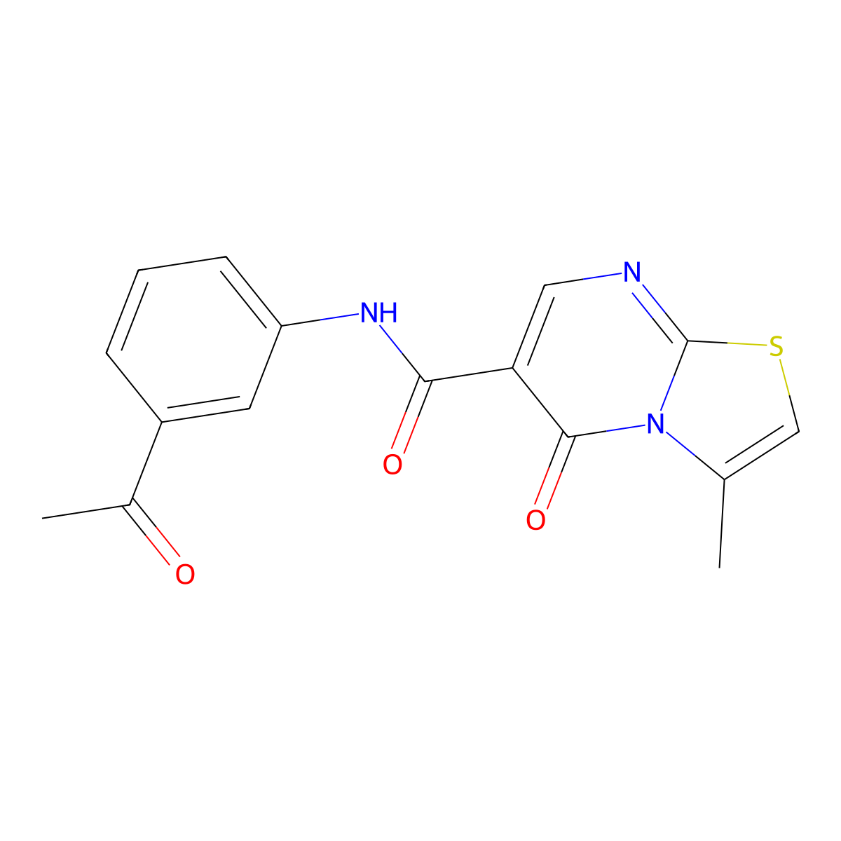 N-(3-acetylphenyl)-3-methyl-5-oxo-5H-[1,3]thiazolo[3,2-a]pyrimidine-6-carboxamide molecular structure, CAS 851945-31-8