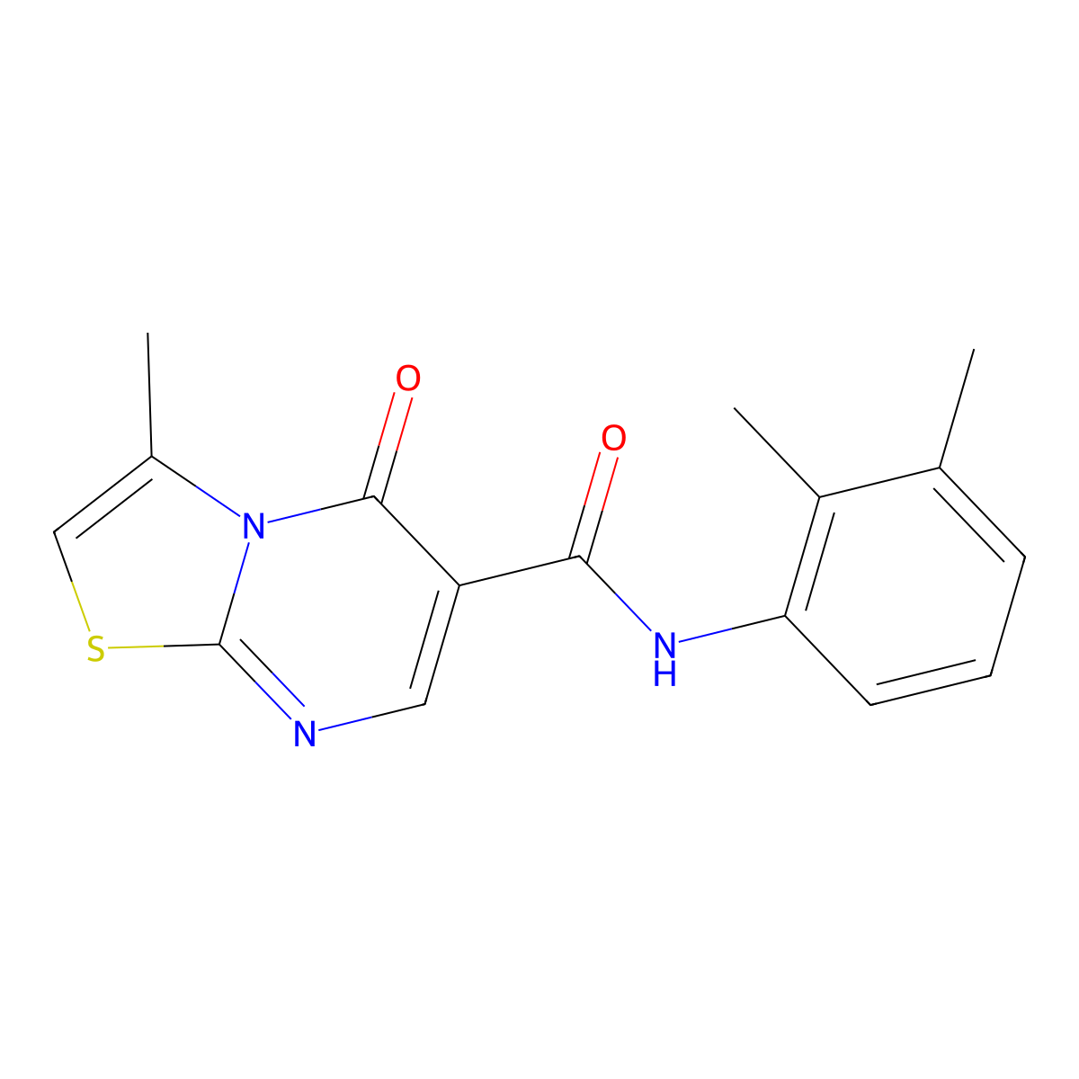 N-(2,3-dimethylphenyl)-3-methyl-5-oxo-5H-thiazolo[3,2-a]pyrimidine-6-carboxamide molecular structure, CAS 851945-63-6