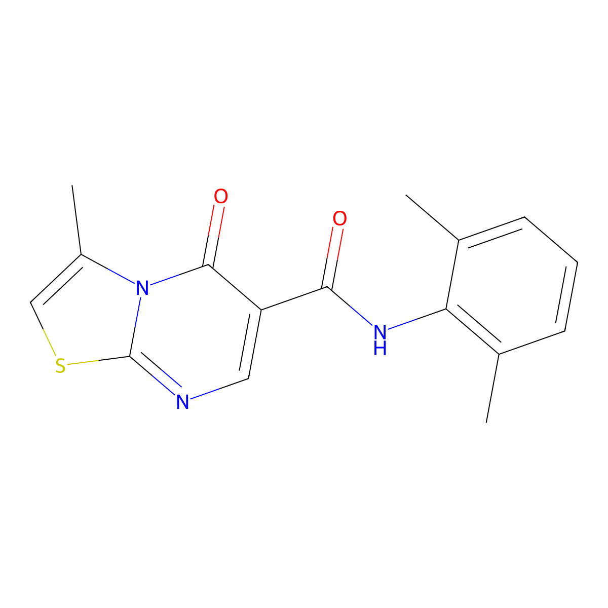 N-(2,6-dimethylphenyl)-3-methyl-5-oxo-5H-[1,3]thiazolo[3,2-a]pyrimidine-6-carboxamide molecular structure, CAS 851945-70-5