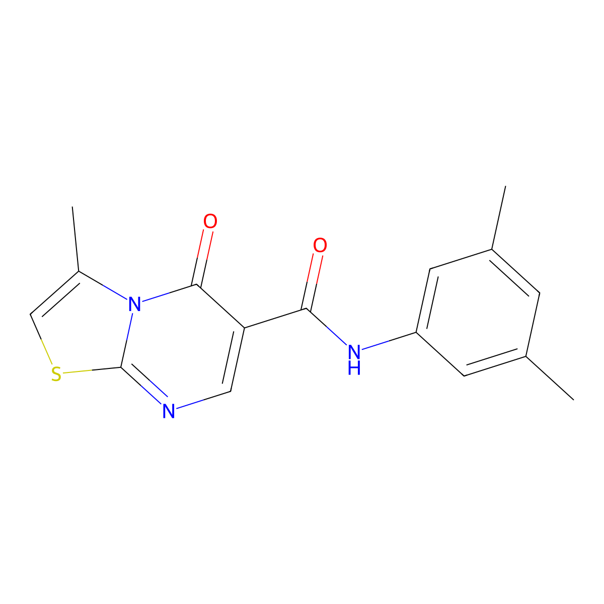 N-(3,5-dimethylphenyl)-3-methyl-5-oxo-5H-[1,3]thiazolo[3,2-a]pyrimidine-6-carboxamide molecular structure, CAS 851945-72-7