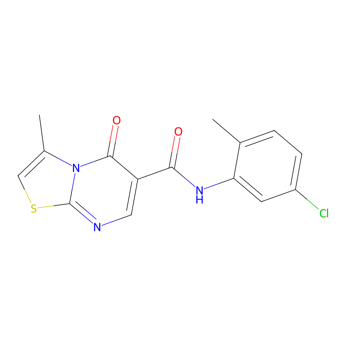 N-(5-chloro-2-methylphenyl)-3-methyl-5-oxo-5H-[1,3]thiazolo[3,2-a]pyrimidine-6-carboxamide molecular structure, CAS 851945-84-1