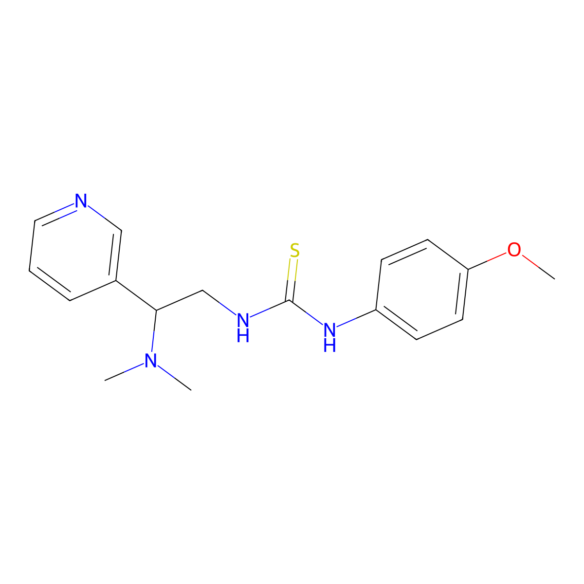 1-(2-(Dimethylamino)-2-(pyridin-3-yl)ethyl)-3-(4-methoxyphenyl)thiourea molecular structure, CAS 851946-11-7