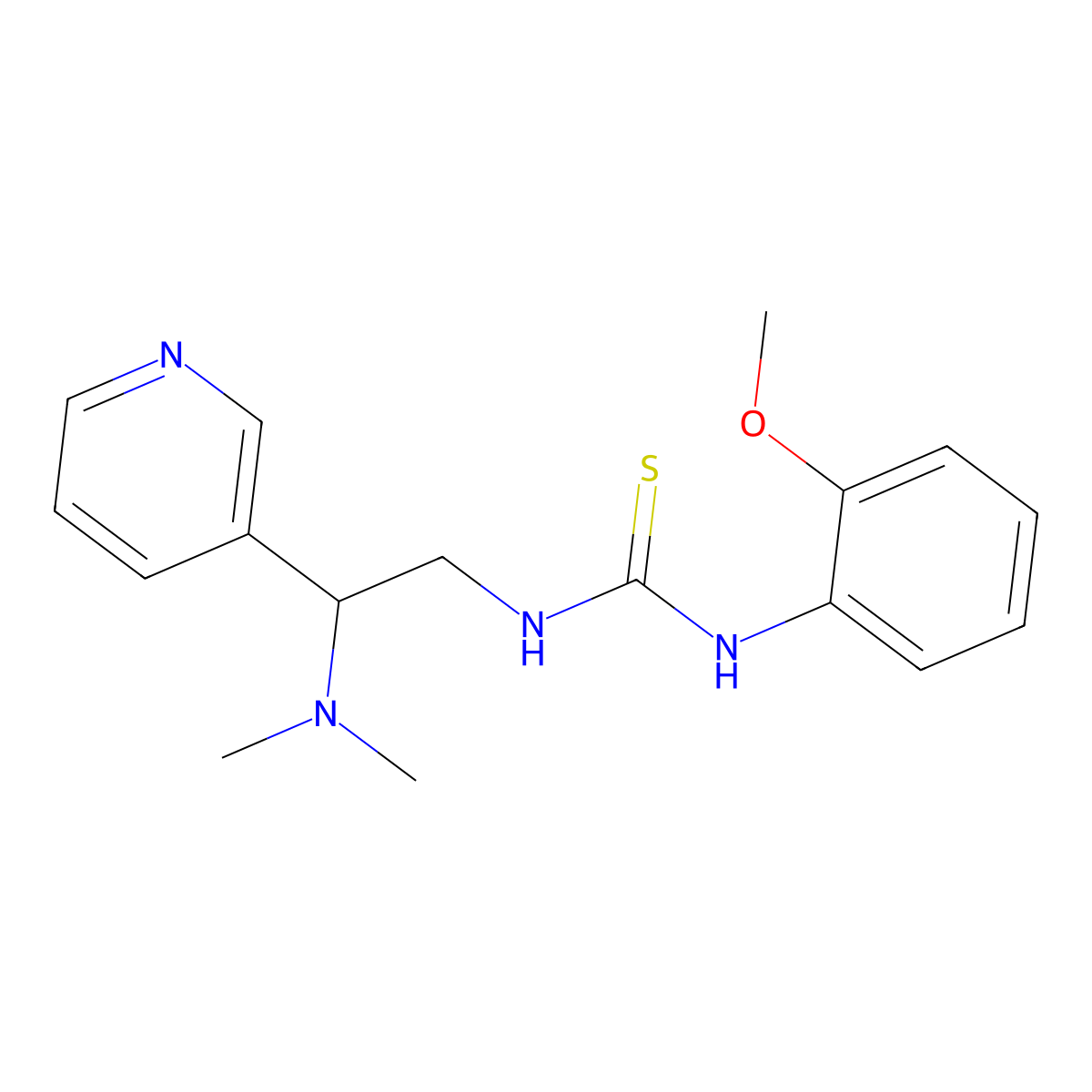1-[2-(Dimethylamino)-2-pyridin-3-ylethyl]-3-(2-methoxyphenyl)thiourea molecular structure, CAS 851946-14-0