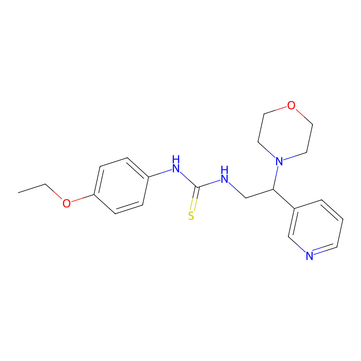 1-(4-Ethoxyphenyl)-3-(2-morpholino-2-(pyridin-3-yl)ethyl)thiourea molecular structure, CAS 851946-53-7
