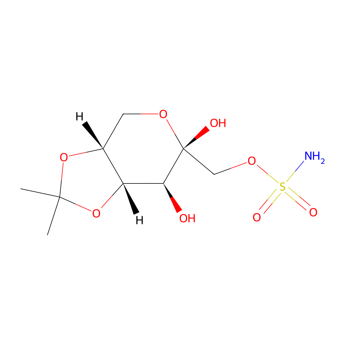 2,3-Desisopropylidene Topiramate molecular structure, CAS 851957-35-2