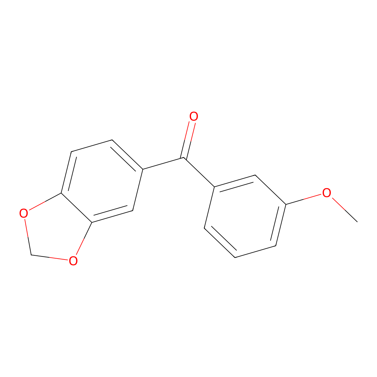 Benzo[1,3]dioxol-5-yl-(3-methoxy-phenyl)-methanone molecular structure, CAS 851958-76-4