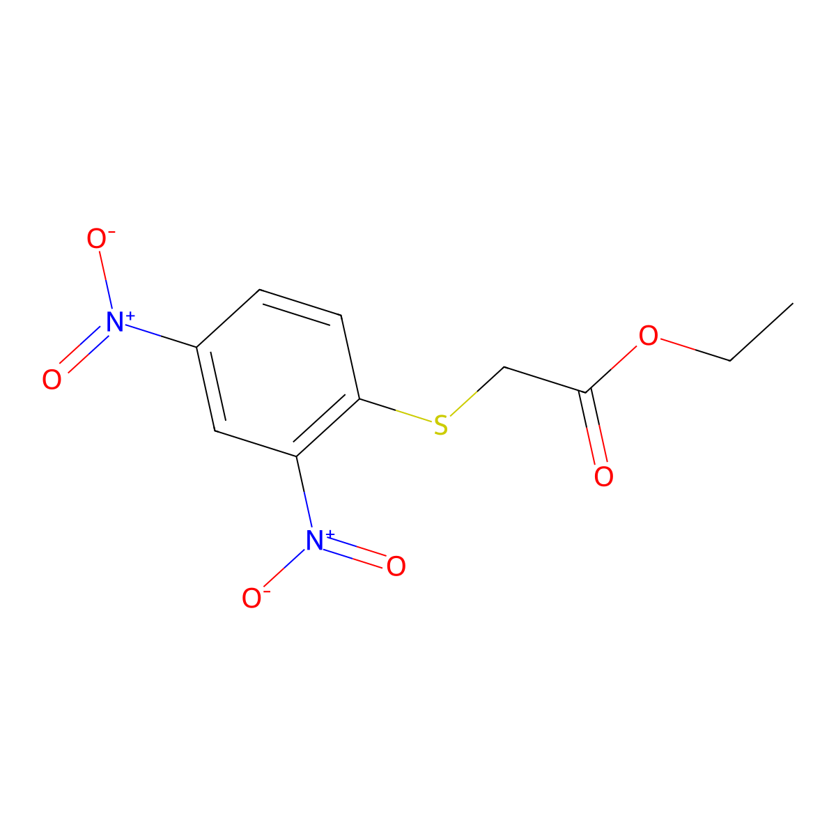 Ethyl [(2,4-dinitrophenyl)thio]acetate molecular structure, CAS 85196-28-7