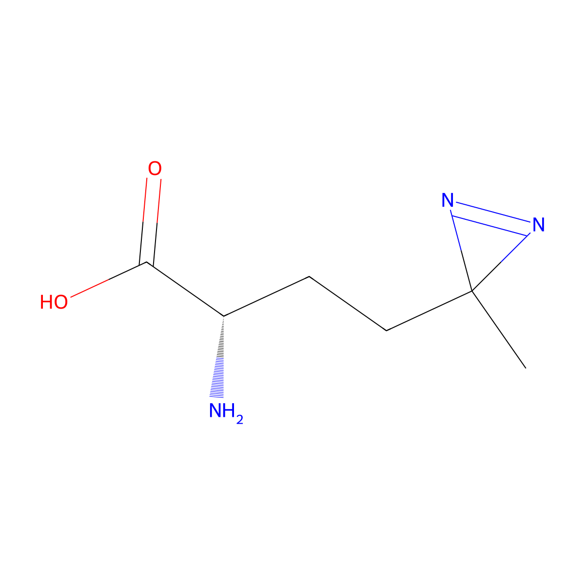 (2S)-2-amino-4-(3-methyl-3H-diazirin-3-yl)butanoicacid molecular structure, CAS 851960-68-4