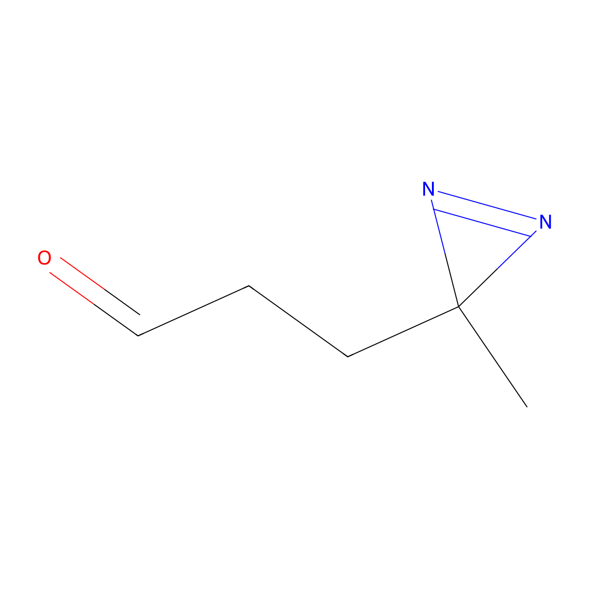 3-(3-methyl-3H-diazirin-3-yl)propanal molecular structure, CAS 851961-10-9