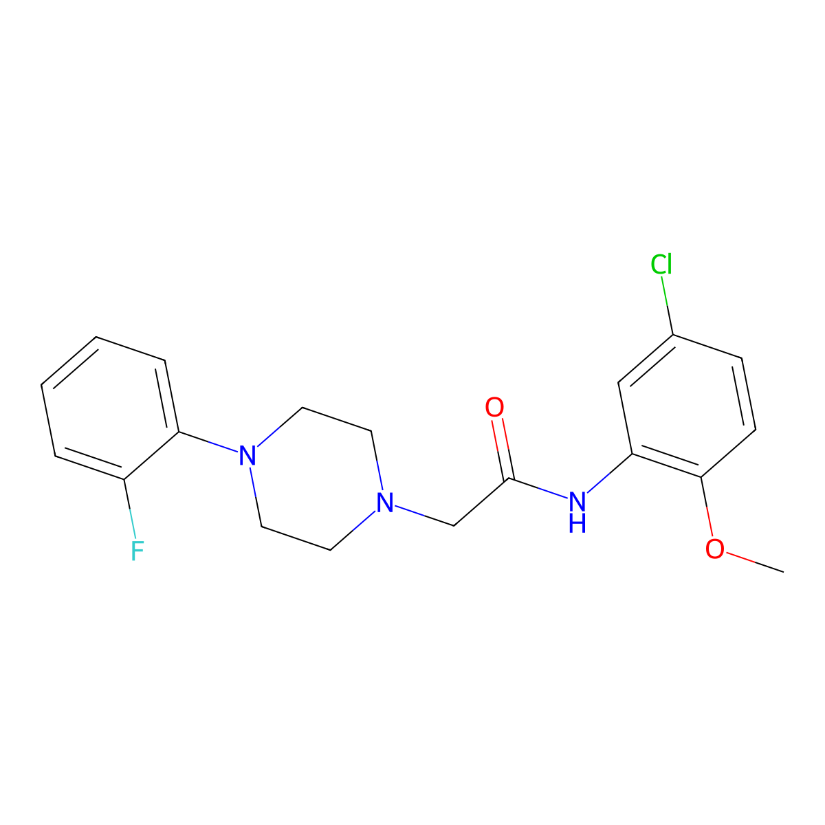N-(5-chloro-2-methoxyphenyl)-2-[4-(2-fluorophenyl)piperazin-1-yl]acetamide molecular structure, CAS 851966-10-4