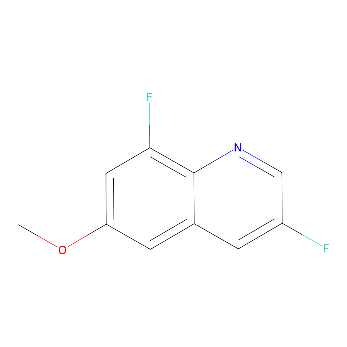 3,8-Difluoro-6-methoxyquinoline molecular structure, CAS 851973-18-7