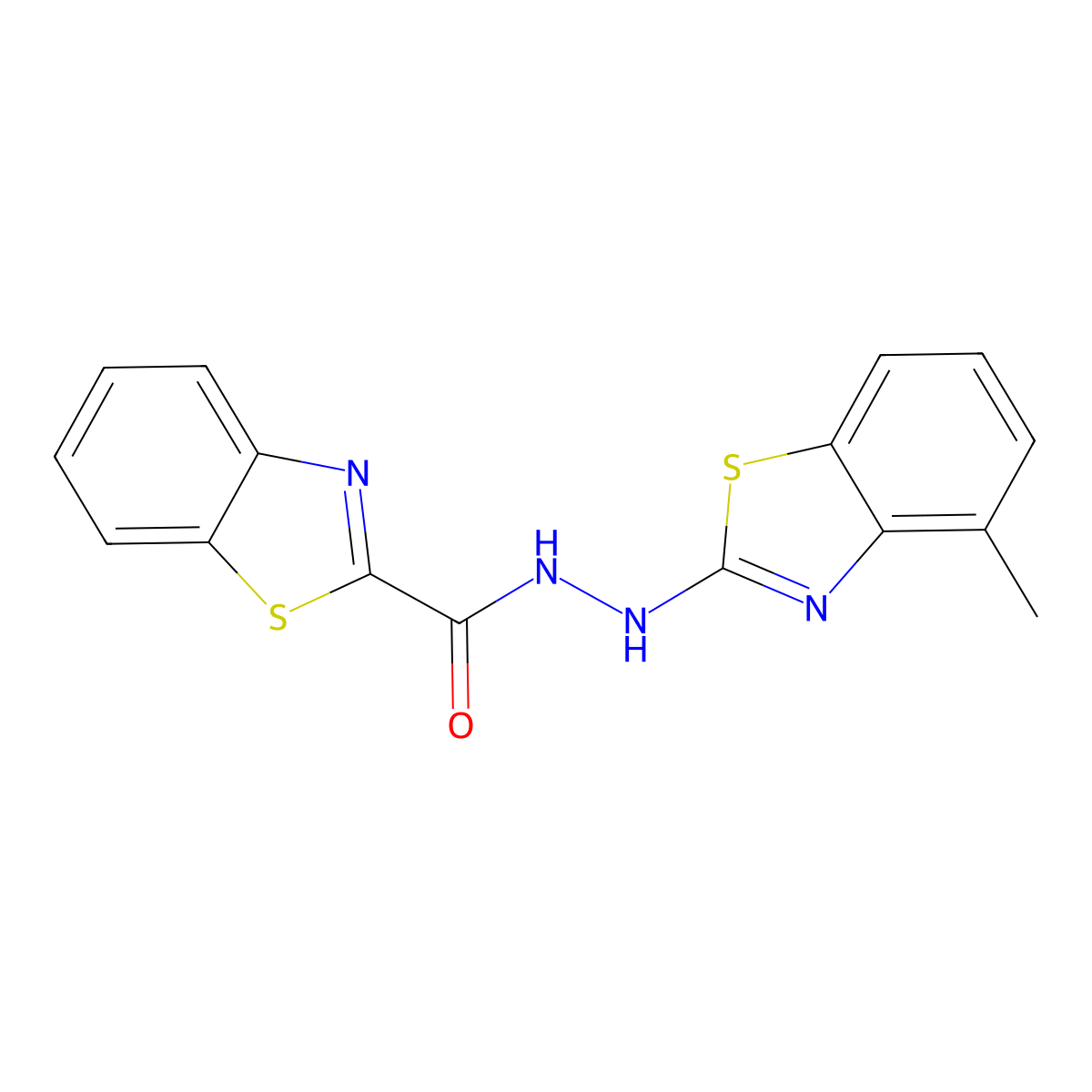 N'-(4-methyl-1,3-benzothiazol-2-yl)-1,3-benzothiazole-2-carbohydrazide molecular structure, CAS 851977-95-2