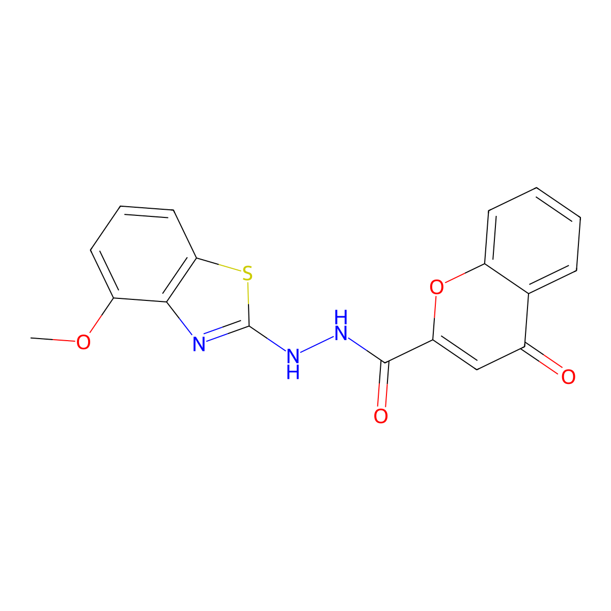 N'-(4-methoxybenzo[d]thiazol-2-yl)-4-oxo-4H-chromene-2-carbohydrazide molecular structure, CAS 851978-35-3