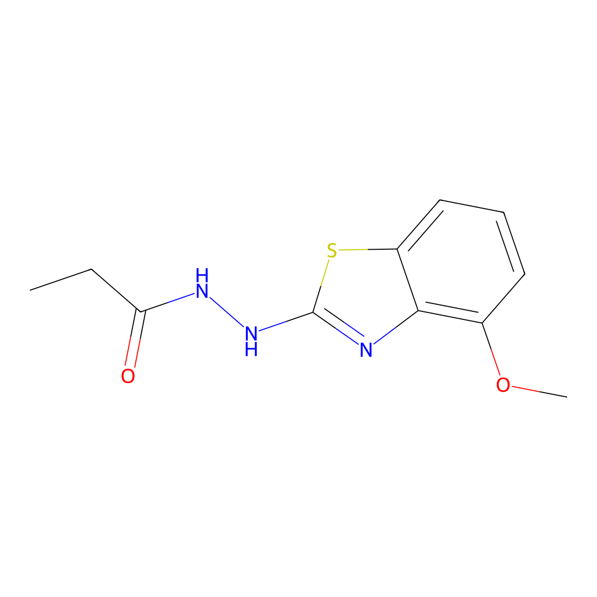 N'-(4-methoxybenzo[d]thiazol-2-yl)propionohydrazide molecular structure, CAS 851978-45-5