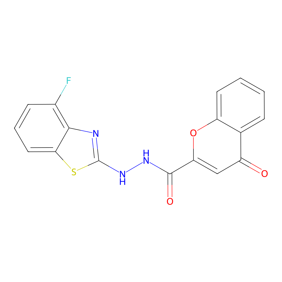 N'-(4-fluorobenzo[d]thiazol-2-yl)-4-oxo-4H-chromene-2-carbohydrazide molecular structure, CAS 851978-84-2